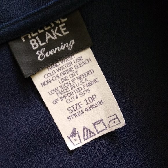 Helene Blake Evenings Women's Navy Formal Pantsuit - Picture 6 of 7